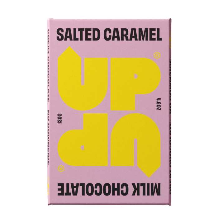 UP-UP - Milk Chocolate Bars Salted Caramel, 120g  Pack of 10