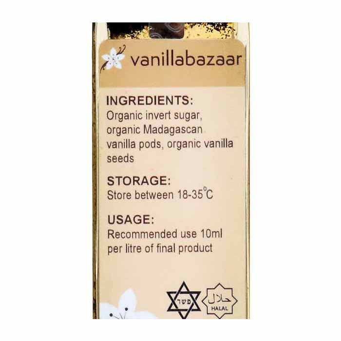 Vanilla Bazaar - Organic Madagascan Vanilla Extract with Seeds, 50ml - Back