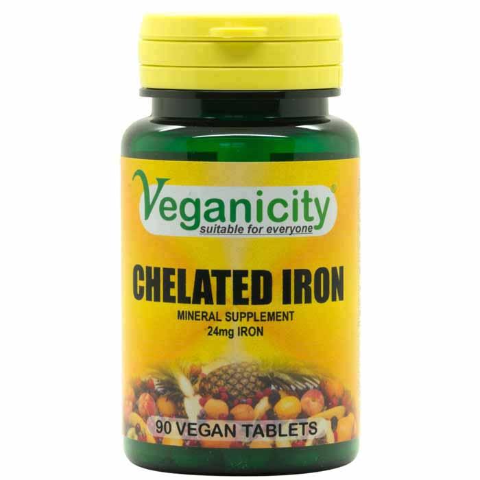 Veganicity - Chelated Iron 24mg, 90 Tabs