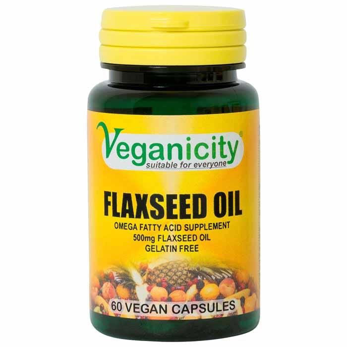 Veganicity - Flaxseed Oil 500mg, 60 Veg Capules