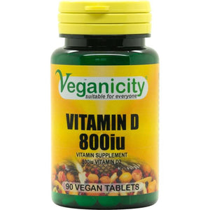 Veganicity - Vitamin D2 800iu 20mcg, 90 Tabs