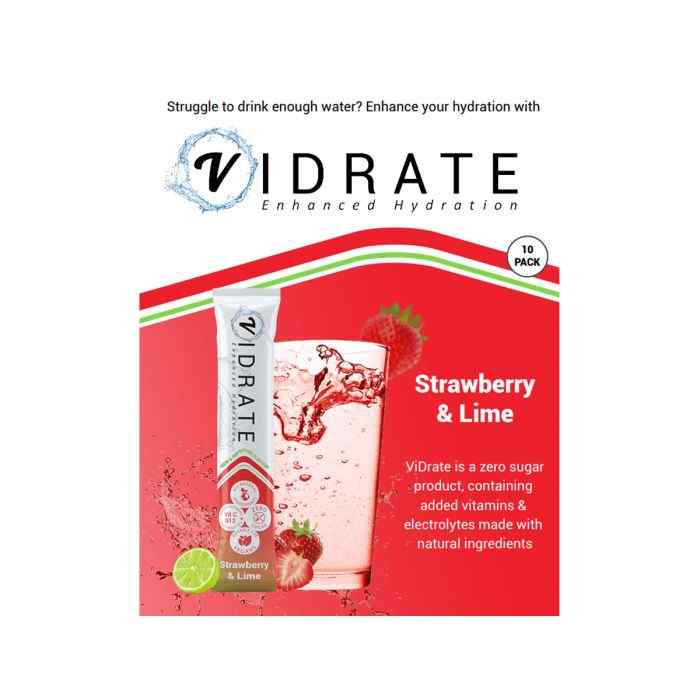 ViDrate - Strawberry & Lime , 10x3g