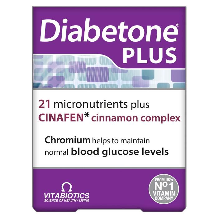 Vitabiotics - Diabetone Plus with Cinafen, 84 Tabs