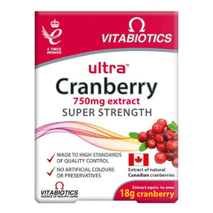 Vitabiotics - Ultra Cranberry Extract Super Strength Tablets, 30 Tabs
