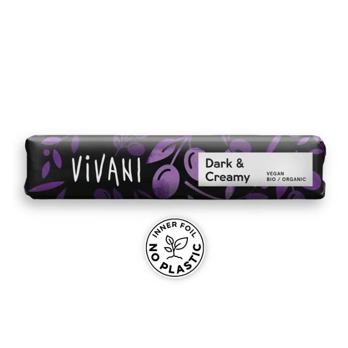 Vivani - Chocolate Bar Dark & Creamy Impulse, 35g  Pack of 18