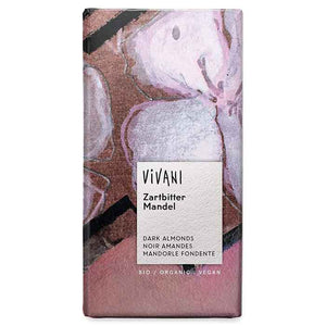 Vivani - Organic Dark Chocolate Bar with Almonds, 100g | Pack of 10