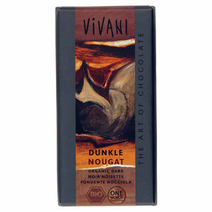Vivani - Organic Dark Nougat Bar, 100g | Pack of 10