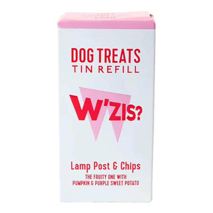 W’ZIS - Tin Refills Lampost & Chips Dog Treats, 48g  Pack of 20