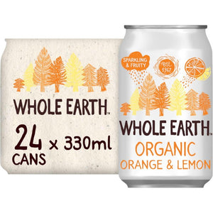 Whole Earth - Organic Lightly Sparkling Orange & Lemon, 330ml | Pack of 24