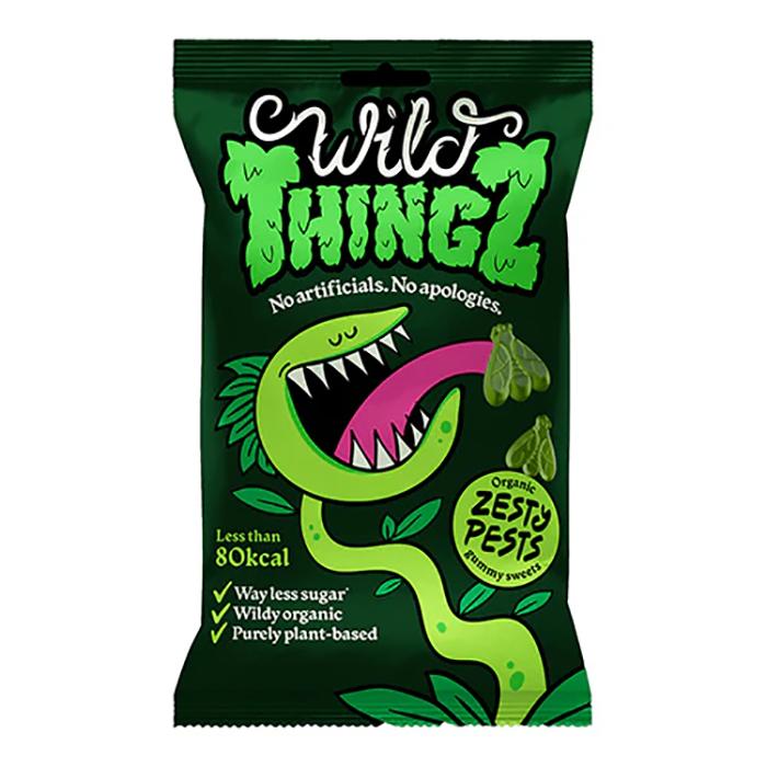 Wild Thingz - Organic & Vegan Sweets Zesty Pests, 25g  Pack of 34