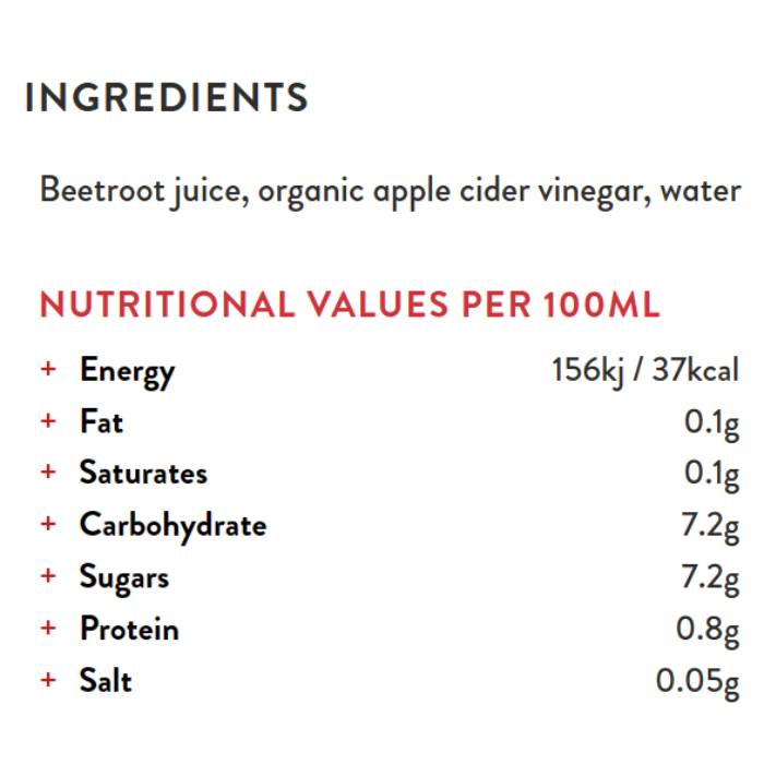 Willy's - Organic Beetroot & Apple Cider Vinegar Shot, 60ml - Back