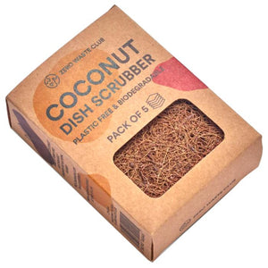 Zero Waste - ZWC Bio Coconut Scrubbers, 5 Pack