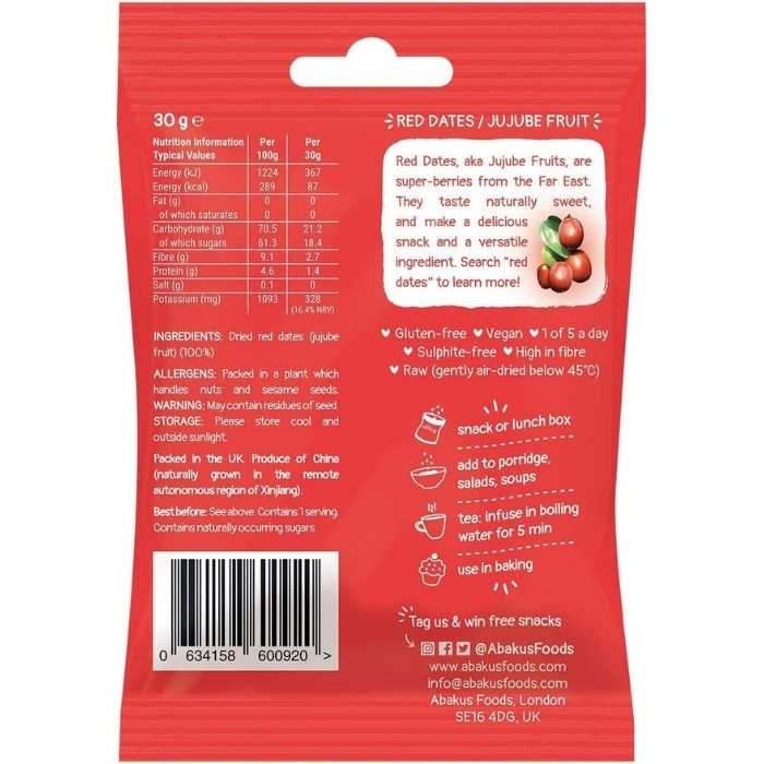 Abakus Foods - Red Dates (Jujube Fruit) back