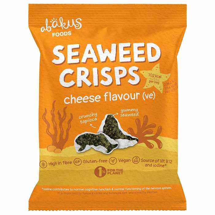 Abakus Foods - Seaweed Crisps - Cheese (1-Pack), 18g