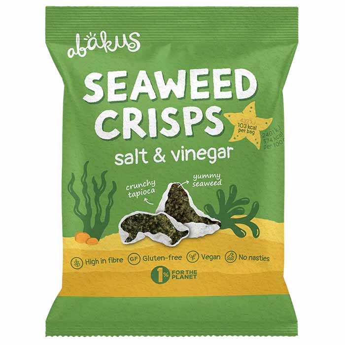 Abakus Foods - Seaweed Crisps - Salt & Vinegar (1-Pack), 18g