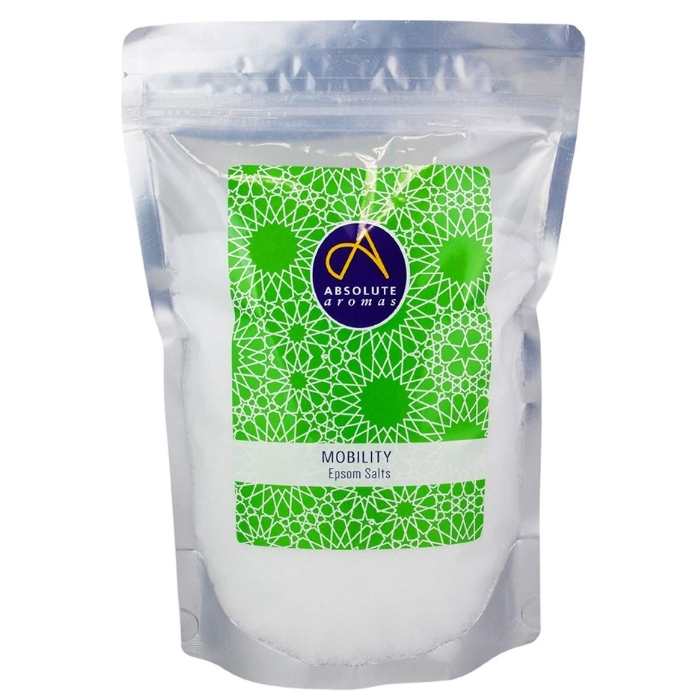 Absolute Aromas - Mobility Essential Oils Blend Epsom Bath Salts, 1kg - front