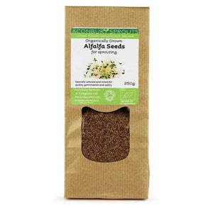 Aconbury Sprouts - Organically Grown Alfalfa Seeds for Sprouting, 250g
