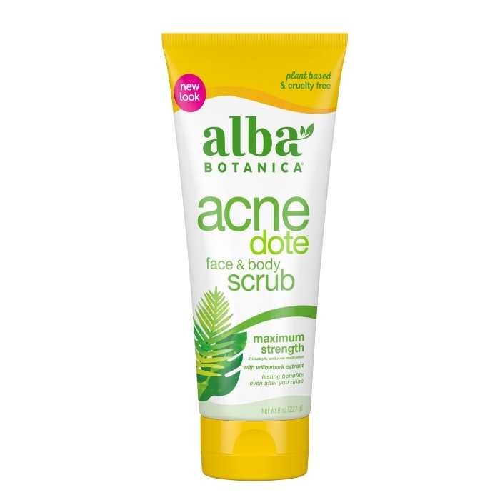 Alba Botanica - Acnedote Face & Body Scrub, 227g - front