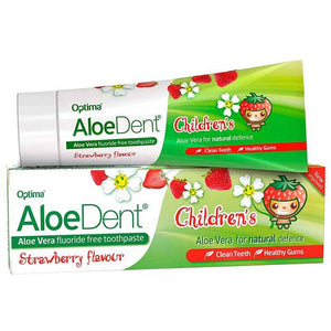 AloeDent - Children's Strawberry Toothpaste Fluoride-Free, 50ml