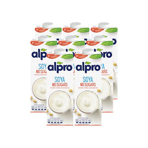 Alpro - Organic Soya Milk Unsweetened, 1L | Pack of 8