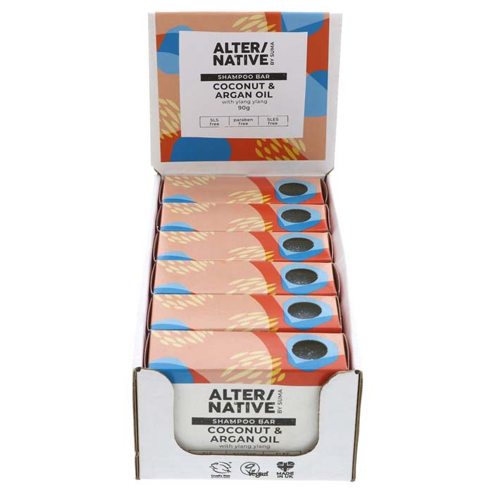 AlterNative - Suma Coconut Shampoo Bar (Glycerine), 90g  Pack of 6