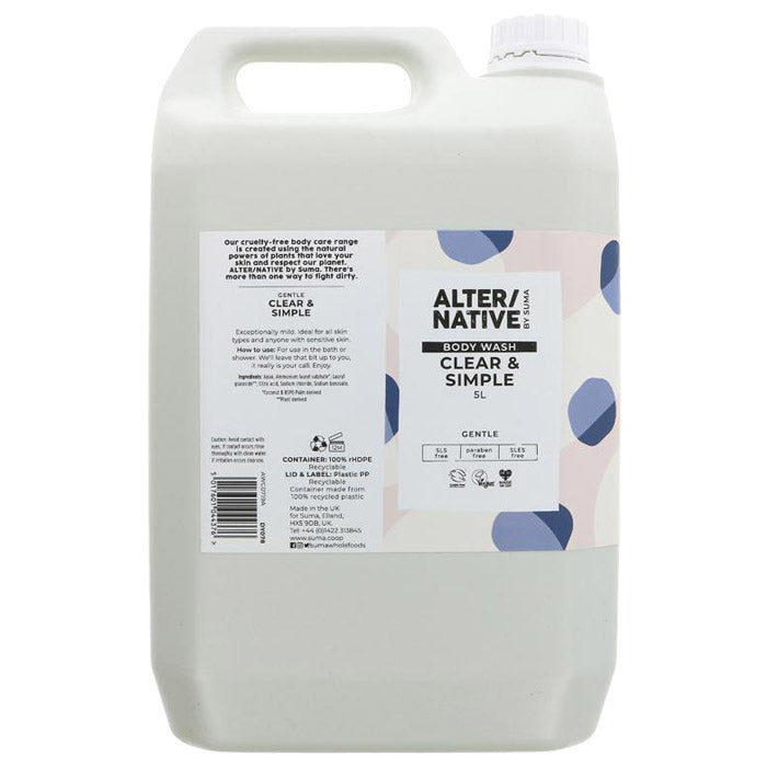 Alter/Native By Suma - Body Wash - Clear & Simple, 5L - back