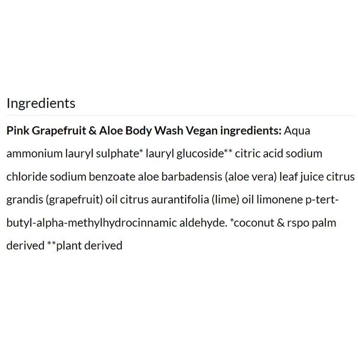 AlterNative By Suma - Body Wash - Pink Grapefruit, 5L - back