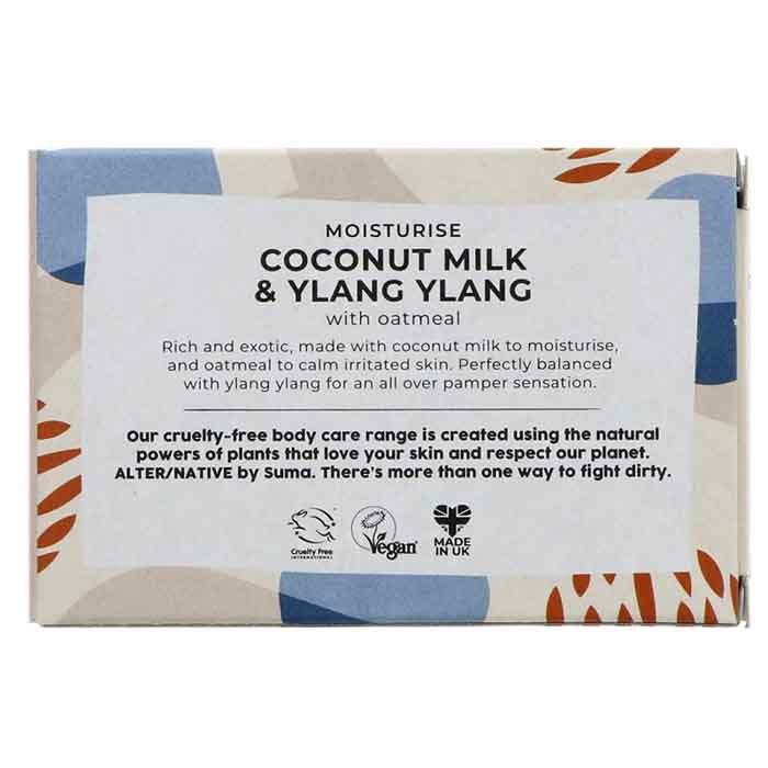 AlterNative by Suma - Coconut Milk & Ylang Ylang Soap, 95g  Pack of 6 - Back