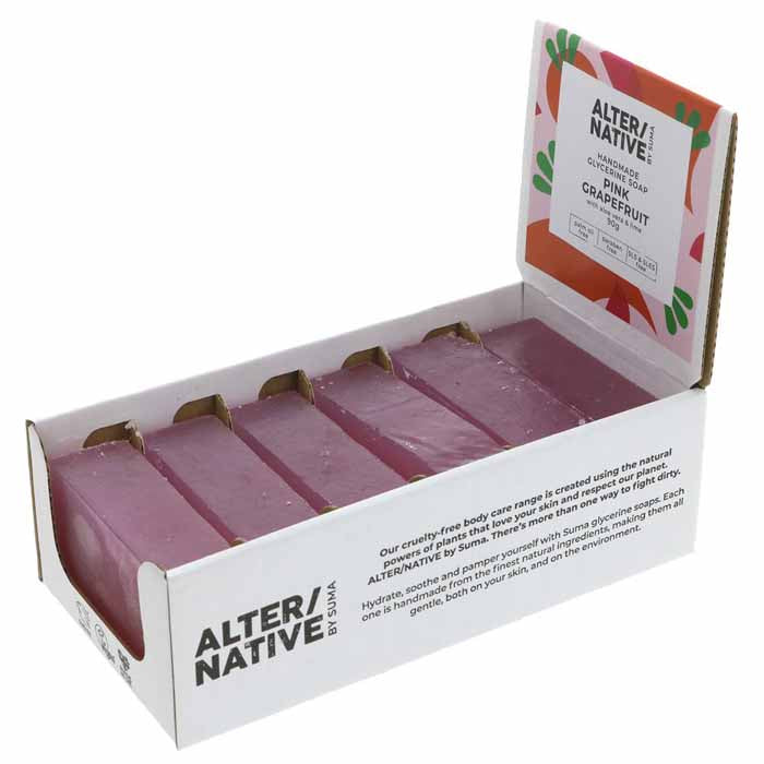 AlterNative by Suma -Uplifting Pink Grapefruit and Aloe Soap, 90g
