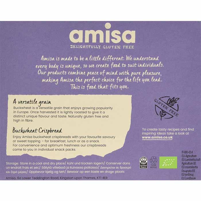 Amisa - Organic Gluten-Free Crispbreads | Assorted Flavours - PlantX UK