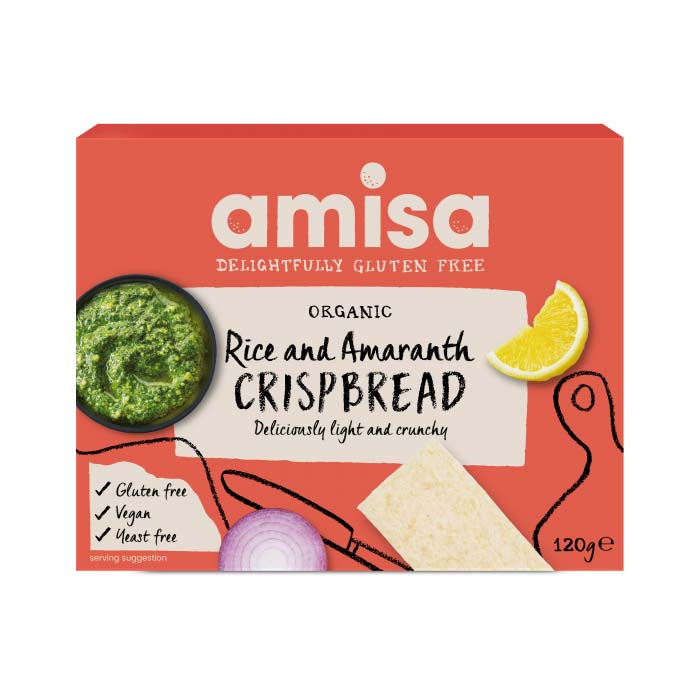 Amisa - Organic Gluten-Free Crispbreads - Rice & Amaranth ,120g