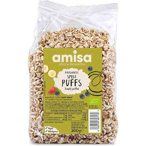 Amisa - Organic Spelt Puffs, 200g | Pack of 6