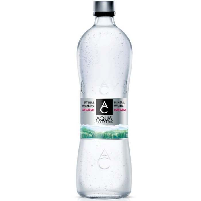 Aqua Carpatica - Low Sodium Sparkling Natural Mineral Water, 750ml - front