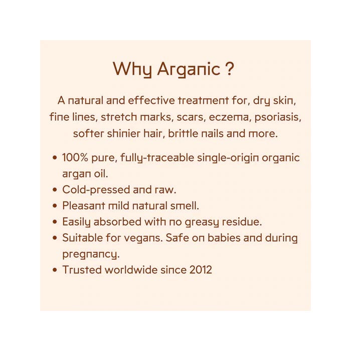 Arganic - Organic Cosmetic Argan Oil, 50ml - back