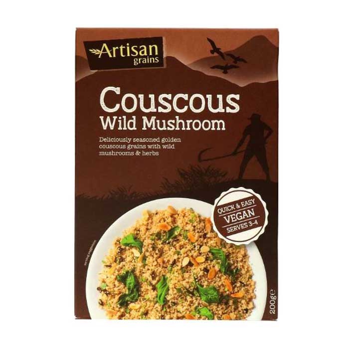 Artisan Grains - Golden Couscous Ready Meals - Wild Mushroom Couscous, 200g