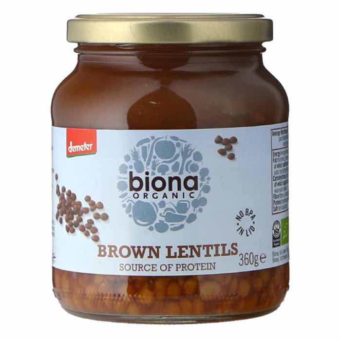 BIONA - Biona Organic Brown Lentils, 360g