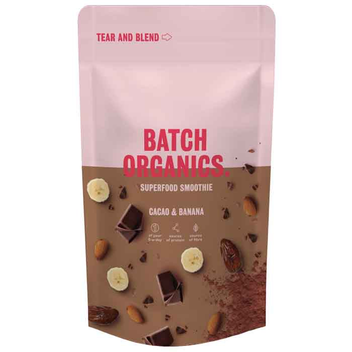 Batch Organics - Cacao and Banana Ready to Blend Smoothie Kits, 140g