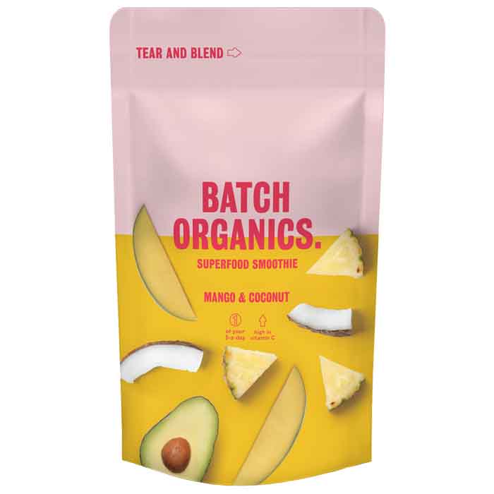 Batch Organics - Mango and Coconut Ready to Blend Smoothie Kits, 140g