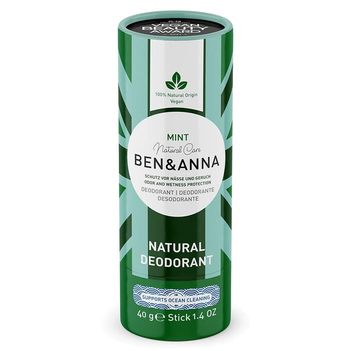 Ben & Anna - Natural Soda Deodorants Sticks - Mint, 40g