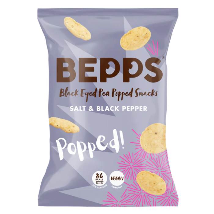 Bepps - Black Eyed Pea Popped Snacks Salt & Pepper, 70g