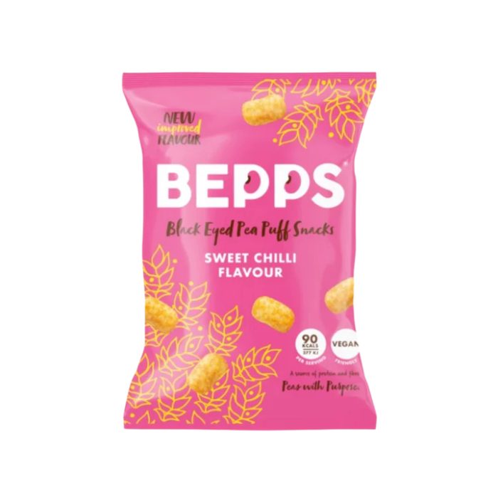 Bepps - Black Eyed Pea Puff Snacks Sweet Chilli, 22g
