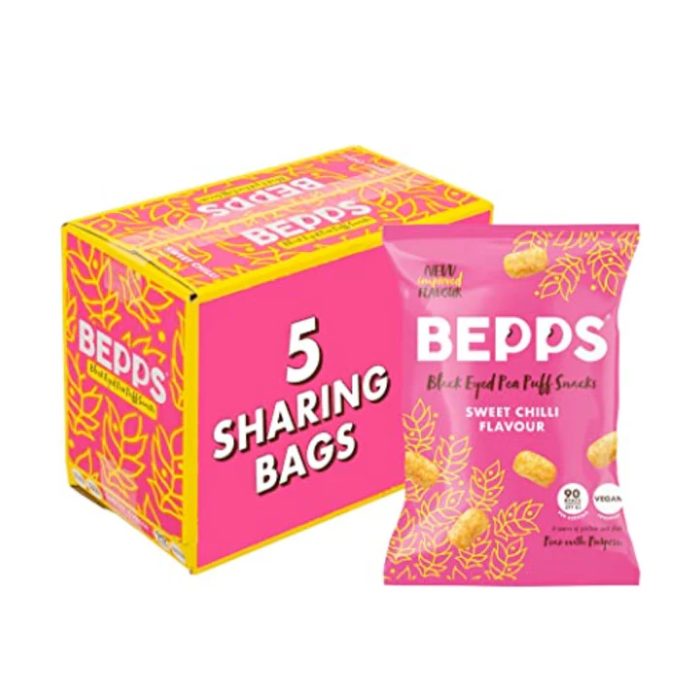 Bepps - Black Eyed Pea Puff Snacks Sweet Chilli, 70g pack