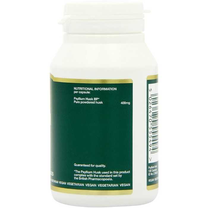 Bio-Health - Psyllium Husk Powder Herbal Food Supplement 400mg, 120 Capsules back