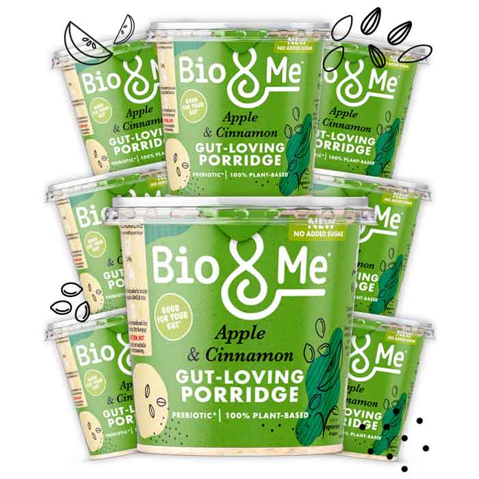 Bio & Me - Apple Cinnamon Gut Loving Porridge Pot, 58g  Pack of 8