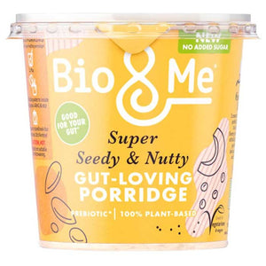 Bio&Me - Super Seedy & Nutty Gut-Loving Porridge Pots, 58g | Pack of 8