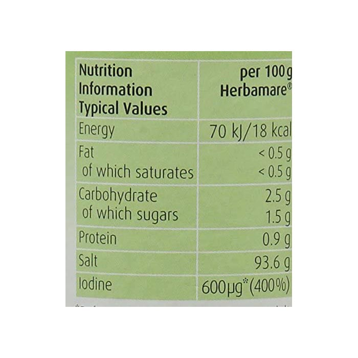 Bioforce-Organic Herbamare Herb Seasoning Sea Salt-125g - back