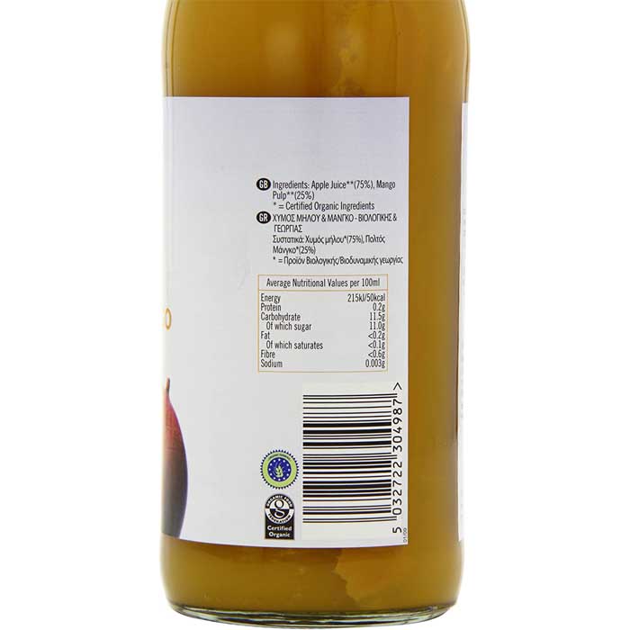 Biona - Organic Apple & Mango Juice, 750ml - Back