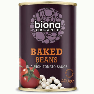 Biona - Organic Baked Beans in Tomato Sauce, 400g | Pack of 6