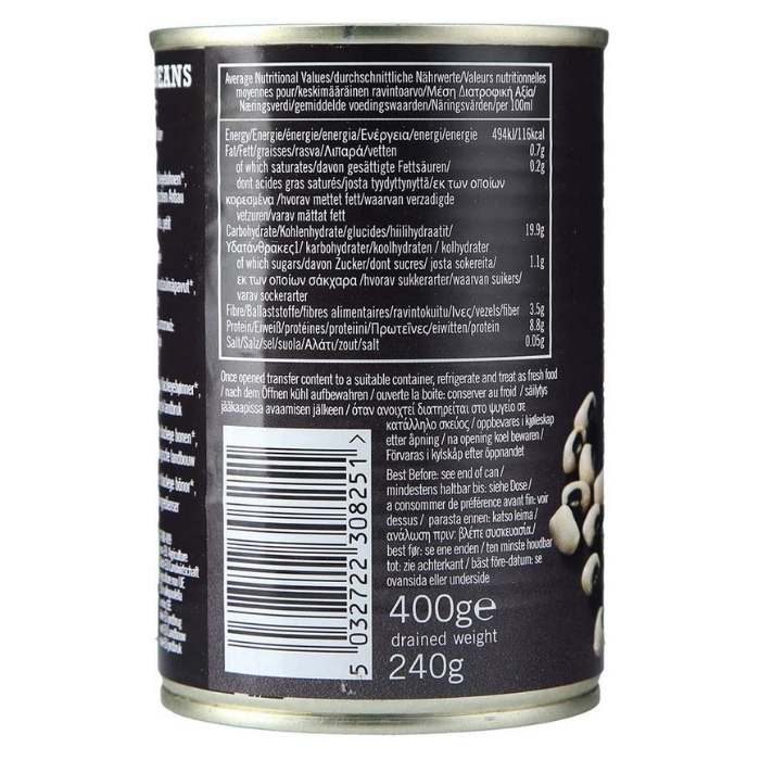 Biona - Organic Blackeye Beans, 400g - back