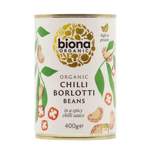 Biona - Organic Chilli Borlotti Beans, 400g